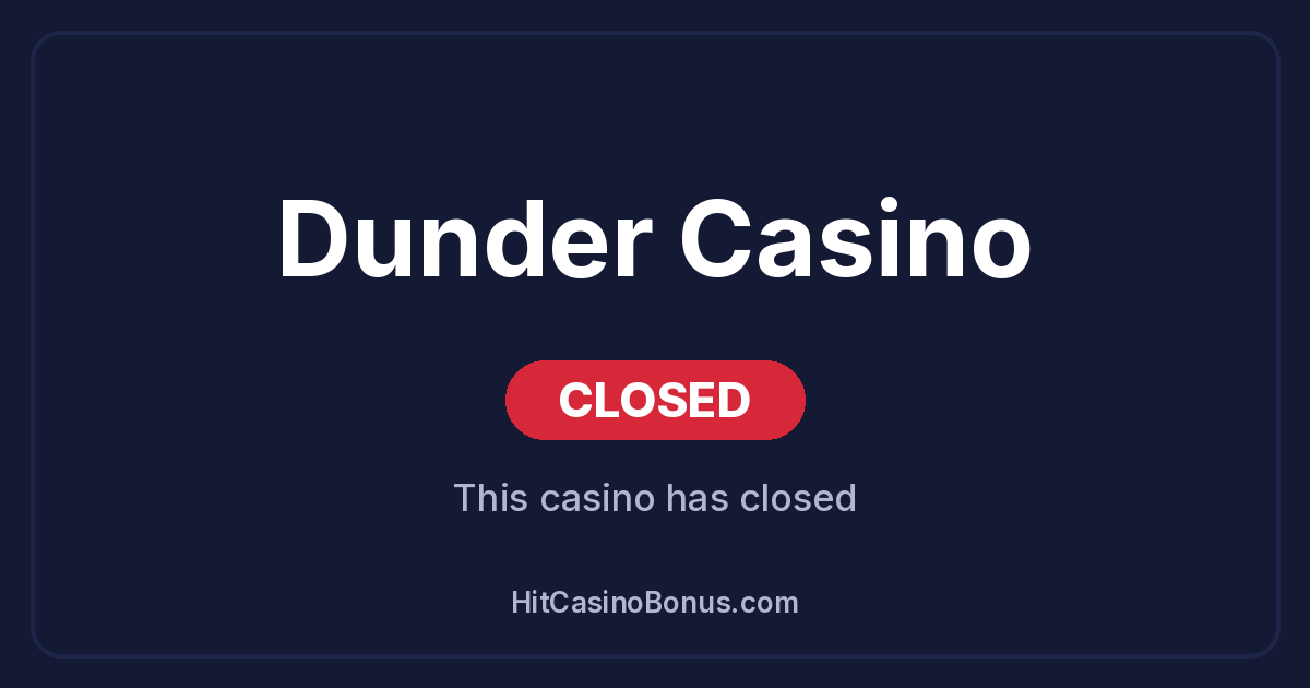Dunder Casino has closed