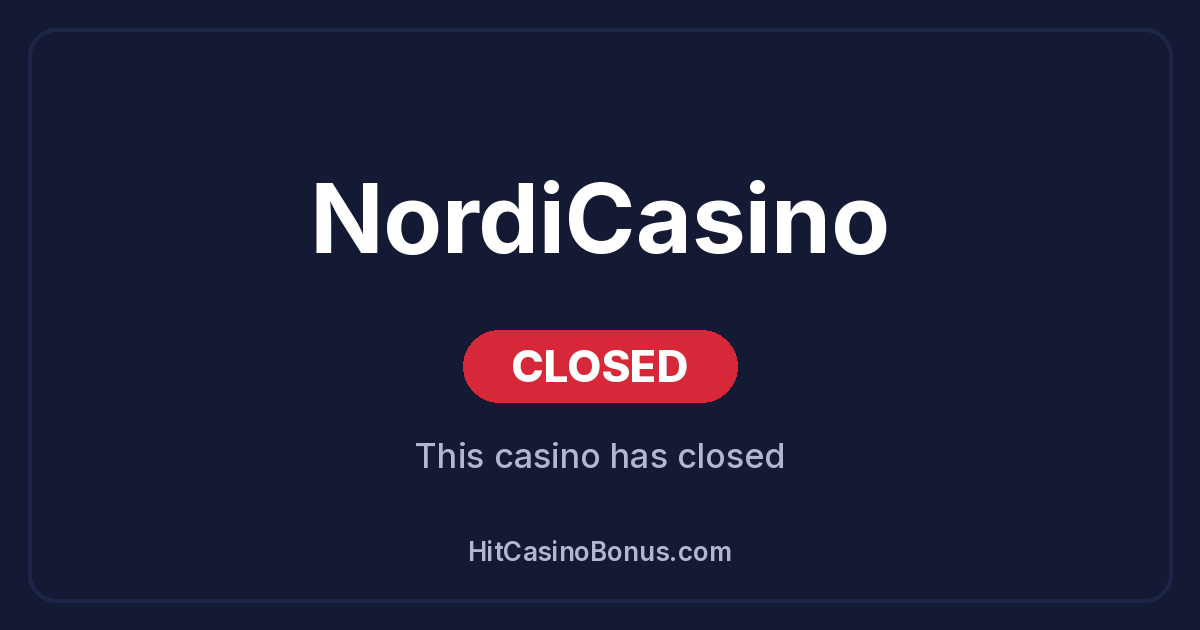 NordiCasino has closed