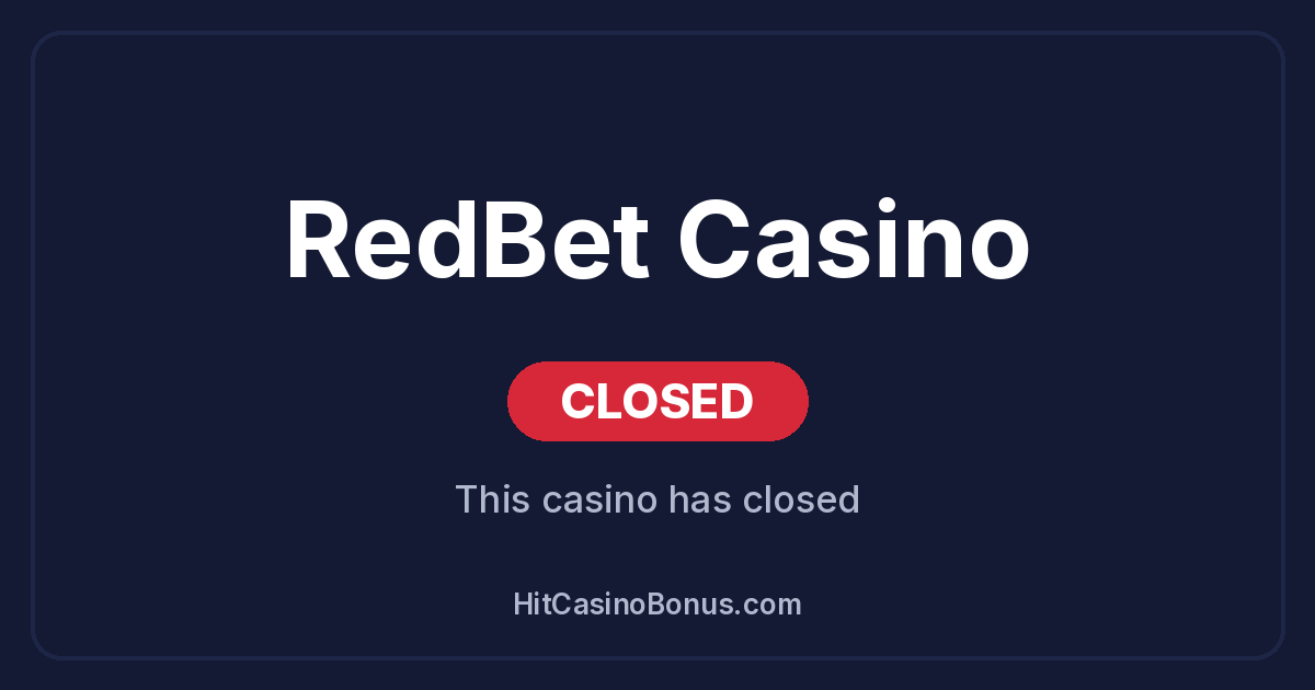 RedBet Casino has closed
