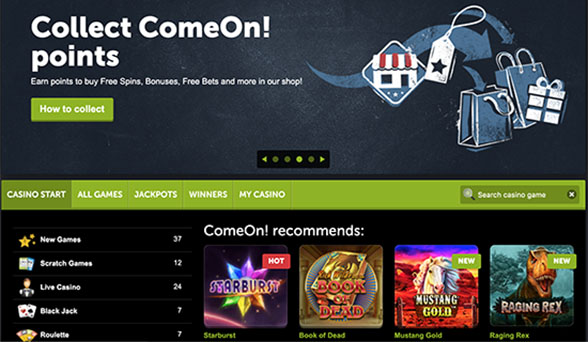 ComeOn Casino screenshot