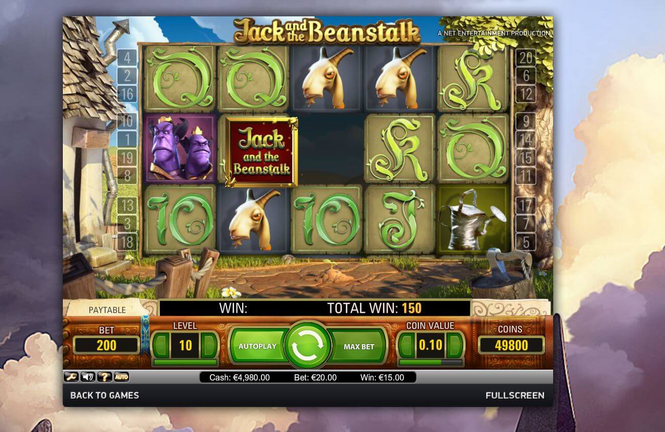 Jack and the beanstalk slot