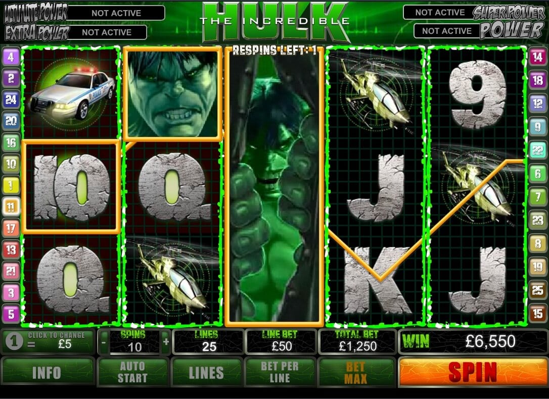 The incredible hulk slot