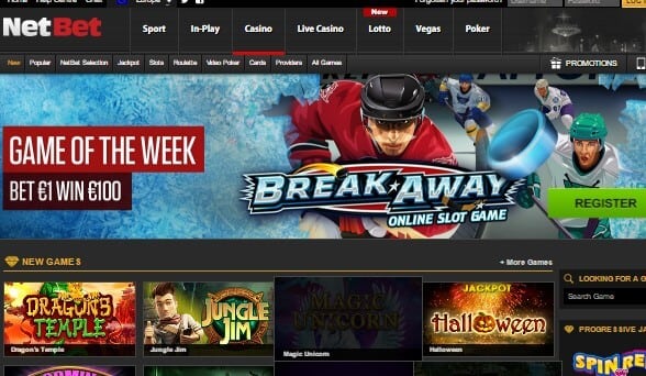 Netbet casino screenshot