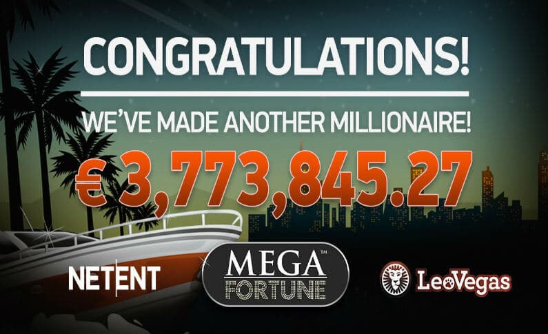Lucky Player Hits a €3.7m Jackpot With Mega Fortune at LeoVegas Casino