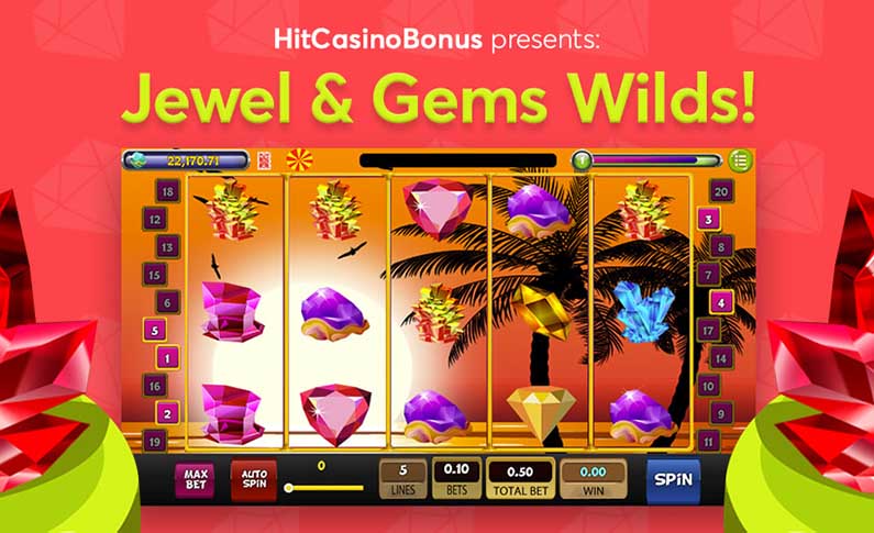 Artwork for Jewel & Gems Wilds Slot Game on Google Play, by HitCasinoBonus