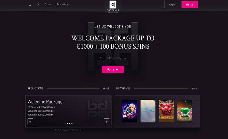 PlayGrand Casino Complete Website Rework
